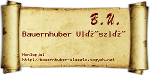 Bauernhuber Ulászló névjegykártya